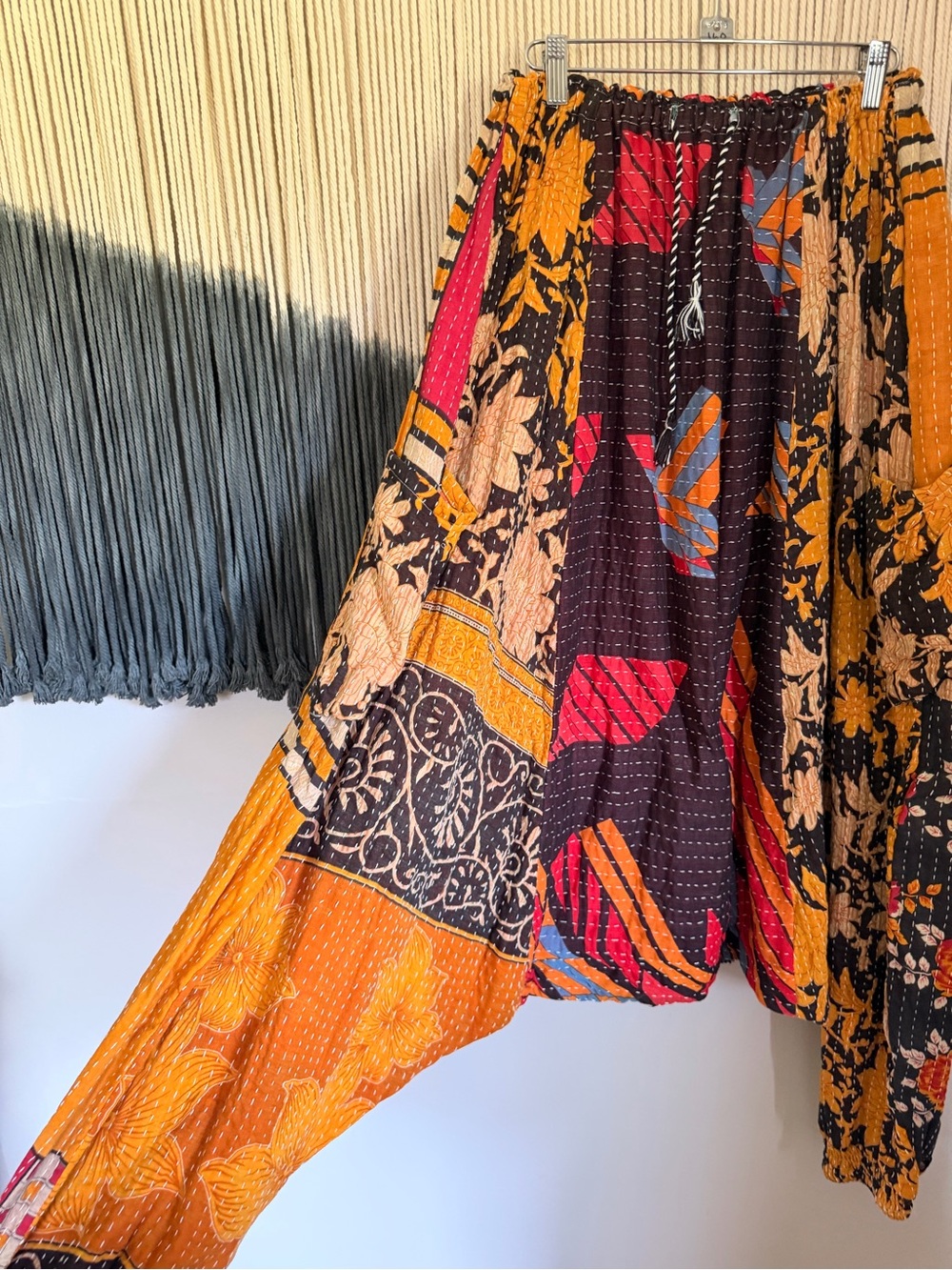 Kantha Bae Be Still Harem Bohemian Patchwork Harem Pants - Picture 5 of 11